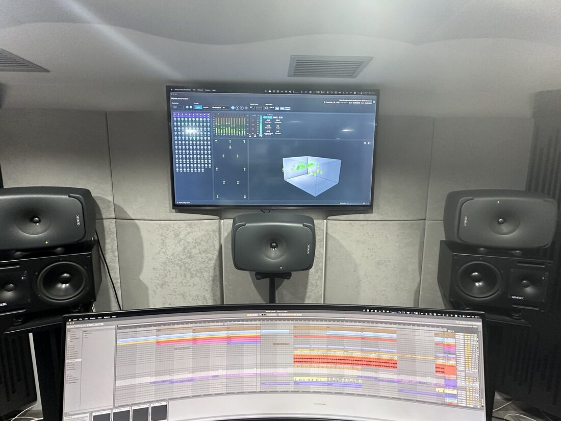 Graba Music Studio control room with SSL desk and Genelec monitoring